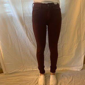 American Eagle Skinny Maroon Pants